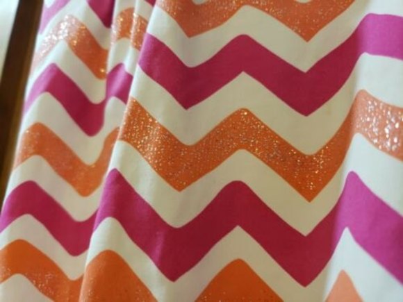 Garnet Hill Kids One-Piece Swimsuit Girls 8 Chevron Pattern - Picture 8 of 16